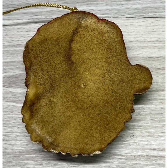 Vintage Santa Claus Face Christmas Tree Ornament Rustic Folk Art Old St Nick - Picture 2 of 6